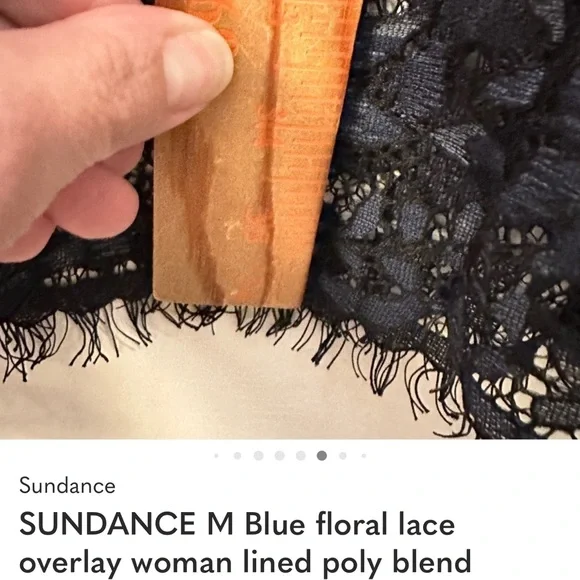 Elegant Navy Lace Skirt - Picture 6 of 6